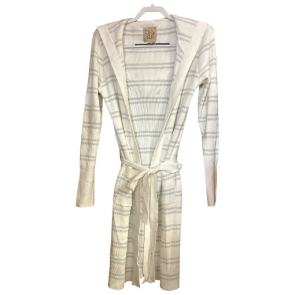 Chaser Women's White Hooded cardigan